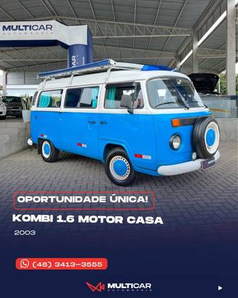 VOLKSWAGEN KOMBI 1.6 MI STD LOTAÇÃO 8V GASOLINA 3P MANUAL VOLKSWAGEN KOMBI 1.6 MI STD LOTAÇÃO 8V GASOLINA 3P MANUAL